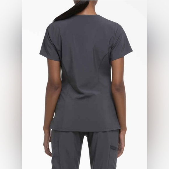 Women's Dickies EDS Essentials V-Neck Scrub Top - Pewter - Picture 2 of 4